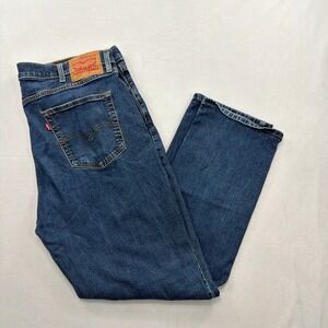 Levi's‎ Jeans 514 Straight Fit WaterLess Medium Wash Blue Mens W42 L32